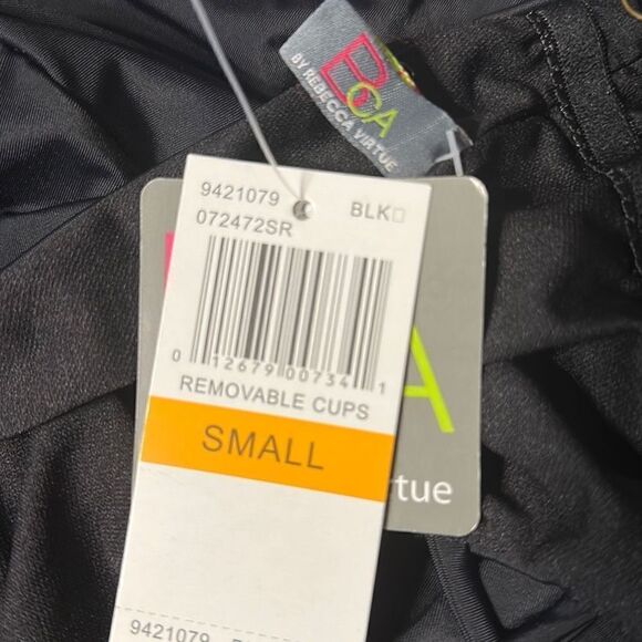 New. BECCA black plunge neck swimsuit. Small - Picture 14 of 14